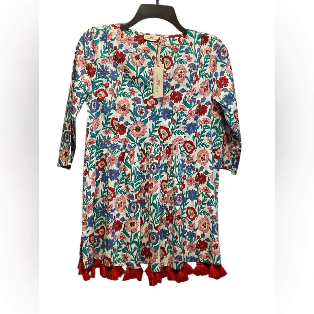 Vineyard Vines Floral Kids Swim Coverup - Red, Blue, Green